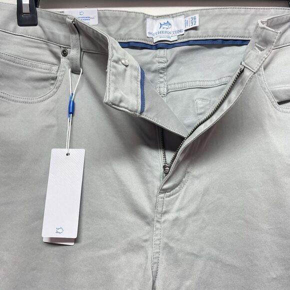 Southern Tide Sullivan 5-Pocket Men's W36 L30 Soft, Flexible Grey Chino Pants - Picture 10 of 13